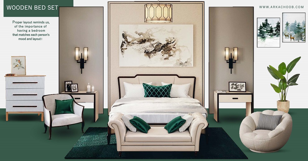 مدل سرویس خواب چوبی مناسب اتاق های دونفره مدرن