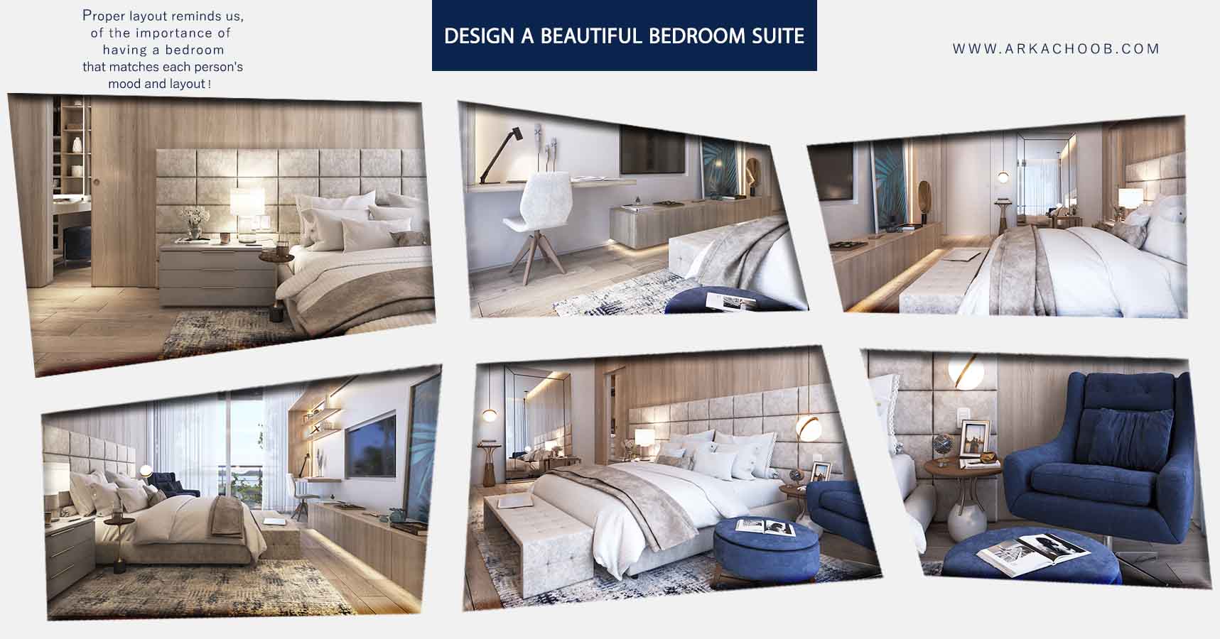 ۶ روش برای طراحی یک سوئیت اتاق خواب زیبا